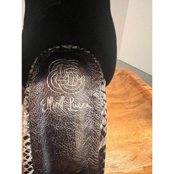 Elliott Lucca 'Bellina' Black Snake Print Braided Leather Pumps: Size 8.5 - Picture 5 of 9